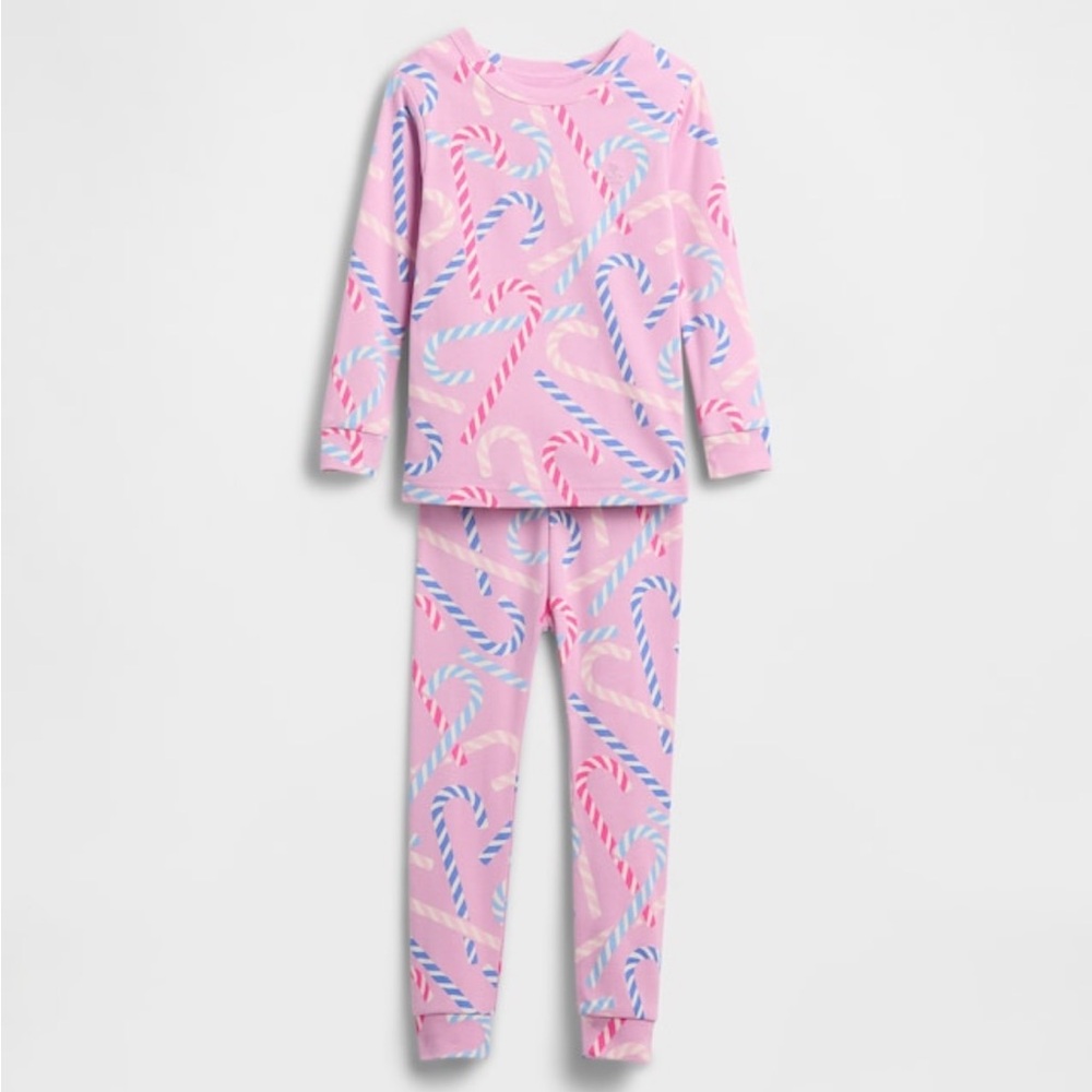 NWT Baby Gap Candy Cane 100% Organic Cotton PJ Set size 3 years PAJAMA SET NEW